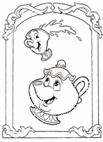 coloriage la petite tasse et la theiere